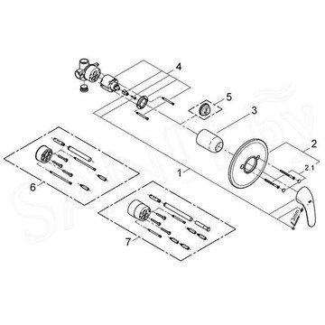 Смеситель встраиваемый Grohe Euroeco 32742000 (1 функция)