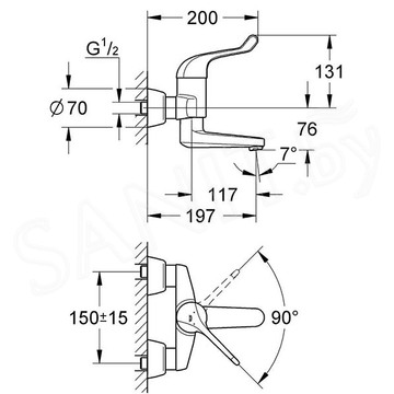 Смеситель для умывальника Grohe Euroeco Special 32792000