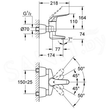 Смеситель для умывальника Grohe Euroeco Special 32768000
