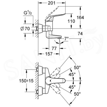 Смеситель для умывальника Grohe Euroeco Special 32770000