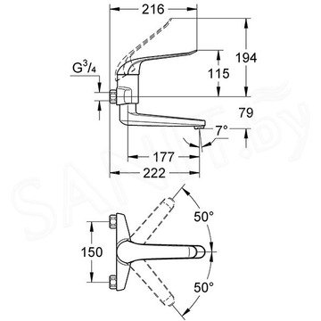 Смеситель для умывальника Grohe Euroeco Special 32772000