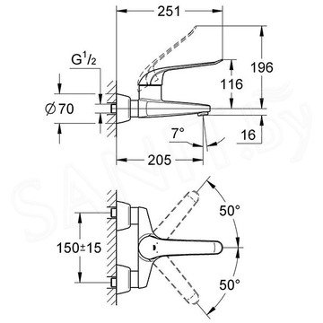 Смеситель для умывальника Grohe Euroeco Special 32778000