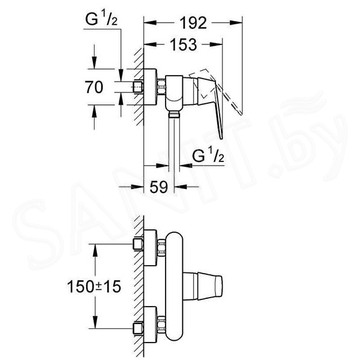 Смеситель для душа Grohe Eurosmart Cosmopolitan 32837000