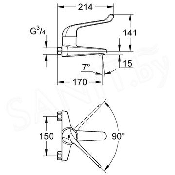 Смеситель для умывальника Grohe Euroeco Special 32823000