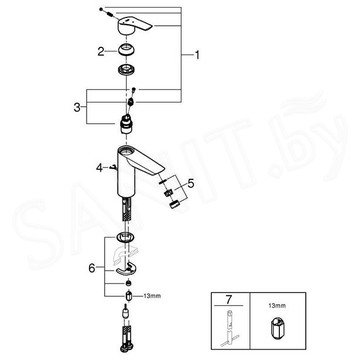 Смеситель для умывальника Grohe Eurosmart 2339430E