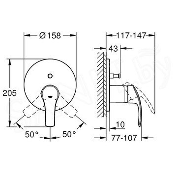 Смеситель встраиваемый Grohe Eurosmart 24043002 (2 функции)