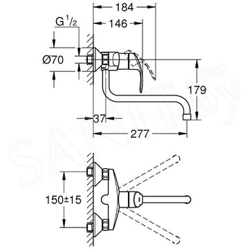 Смеситель для кухонной мойки Grohe Eurosmart 32224002