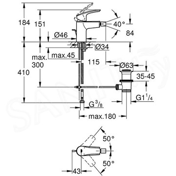 Смеситель для биде Grohe Eurosmart 32929003