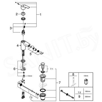 Смеситель для биде Grohe Eurosmart 32929003