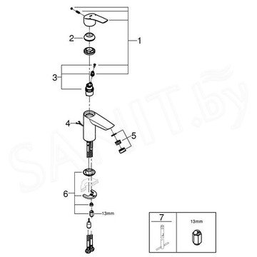 Смеситель для умывальника Grohe Eurosmart 33188003