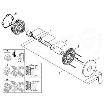 Смеситель встраиваемый Grohe Eurosmart Cosmopolitan 24044000 (1 функция)