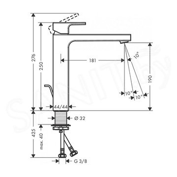 Смеситель для умывальника Hansgrohe Vernis Shape 71562000
