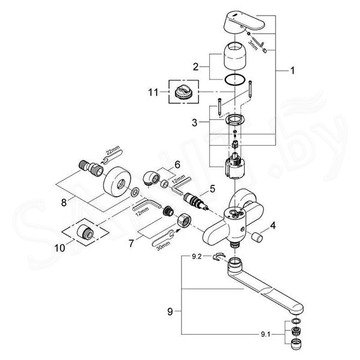 Смеситель для ванны Grohe Eurosmart Cosmopolitan 32847000