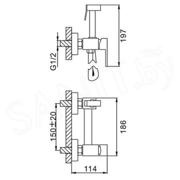 Смеситель для биде Frap F7504