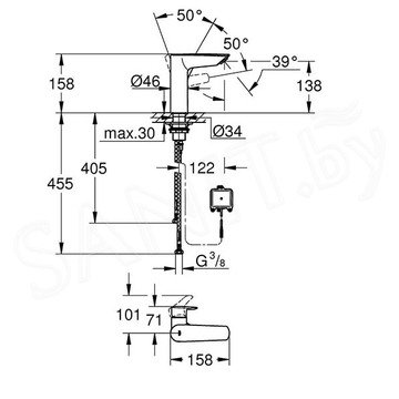 Смеситель для умывальника Grohe Eurosmart 23975003