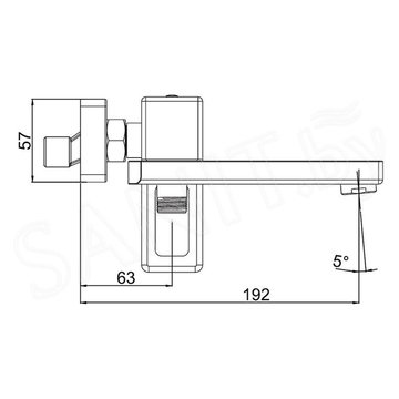 Смеситель для ванны Gappo G3217-3