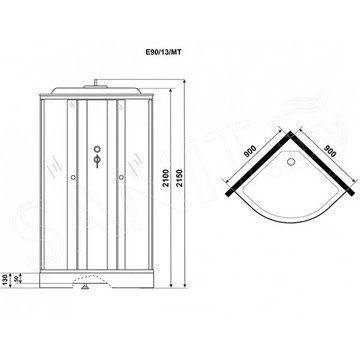 Душевая кабина Niagara Eco E90/13/MT