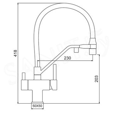 Cмеситель для кухонной мойки Gappo G4395-60 / G4395-63 / G4395-66 / G4395-69 под фильтр