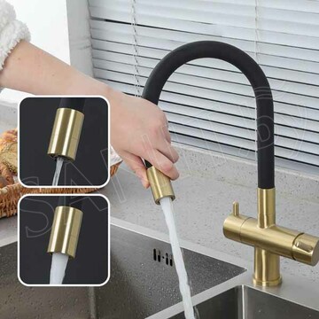 Смеситель для кухонной мойки Gappo G4398-33 под фильтр