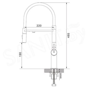 Смеситель для кухонной мойки Rose R458G под фильтр