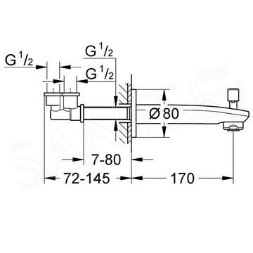 Излив для ванны Grohe Eurostyle Cosmopolitan 13277002