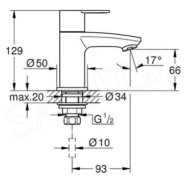 Смеситель для умывальника Grohe Eurostyle Cosmopolitan 23039002 на одну воду