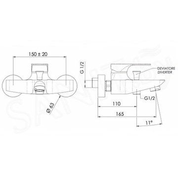 Смеситель для ванны Remer Class Line L05