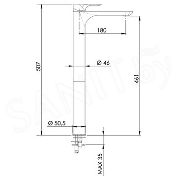 Смеситель для умывальника Remer Infinity I10LXXL