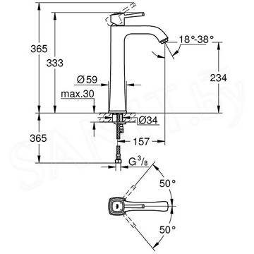 Смеситель для умывальника Grohe Grandera 23313IG0