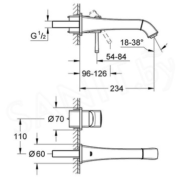 Смеситель встраиваемый Grohe Grandera 19930000