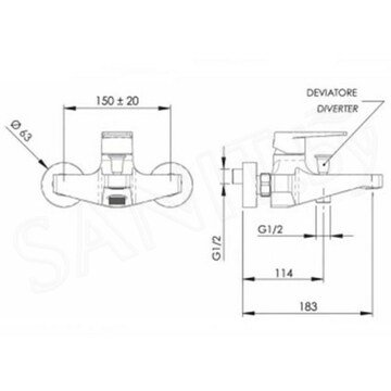 Смеситель для ванны Remer Dream D05