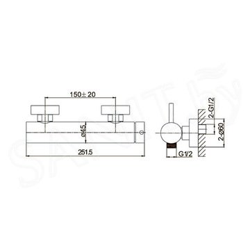 Смеситель для душа Caprigo Don 53-016-BRG