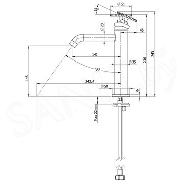 Смеситель для умывальника Remer Chrono CH12A