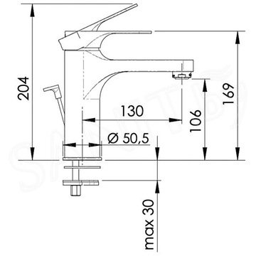 Смеситель для умывальника Remer Class Line L11L