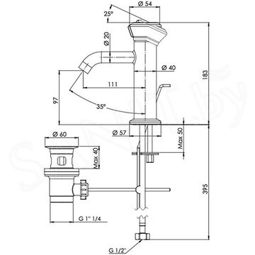 Смеситель для умывальника Remer Element ET10CFP / ET10NO