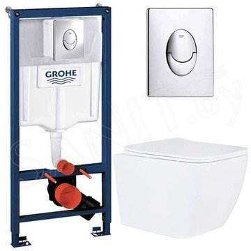 Комплект инсталляции Grohe Rapid SL 38721001 с унитазом Roxen Cube 530135-01 Rimless Soft Close