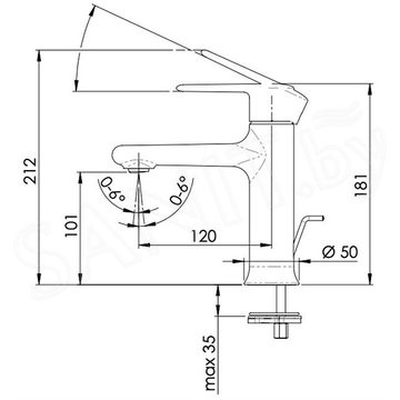 Смеситель для умывальника Remer Vanity V12