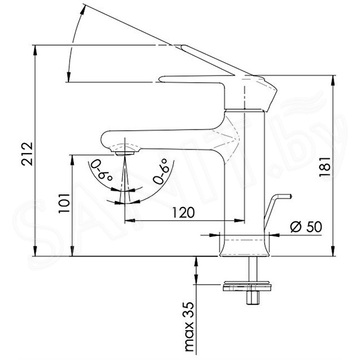 Смеситель для умывальника Remer Vanity V12BO