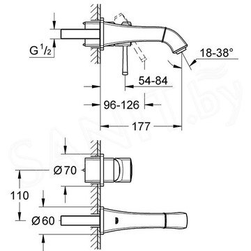 Смеситель встраиваемый Grohe Grandera 19929IG0