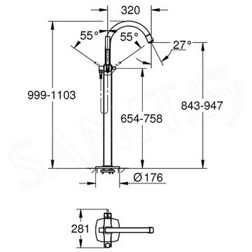 Смеситель для ванны Grohe Grandera 23318000