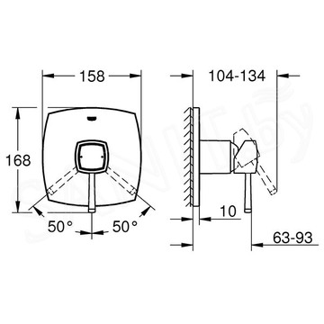 Смеситель встраиваемый Grohe Grandera 24067IG0 (1 функция)