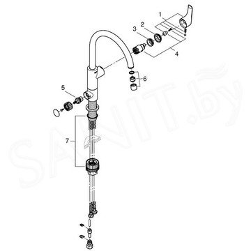 Смеситель для кухонной мойки Grohe Blue Pure Eurosmart 31722000