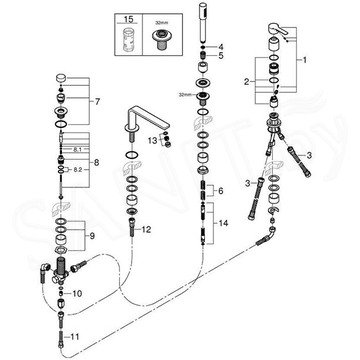 Смеситель на борт ванны Grohe Lineare 19577001 / 19577DC1