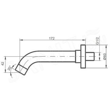 Излив Caprigo 98-113-ner
