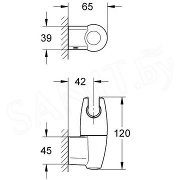 Держатель для душевой лейки Grohe Movario 28401000