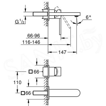 Смеситель встраиваемый Grohe Plus 29303AL3