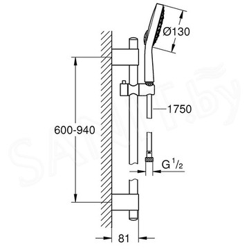 Душевой гарнитур Grohe Power&Soul Cosmopolitan 130 27734000