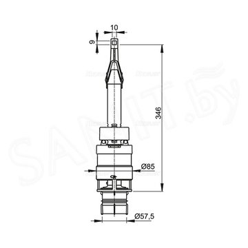 Сливной механизм AlcaPlast для скрытых систем инсталляции A06