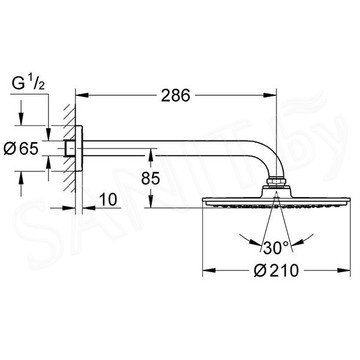 Верхний душ Grohe Rainshower Cosmopolitan Metal 26052000