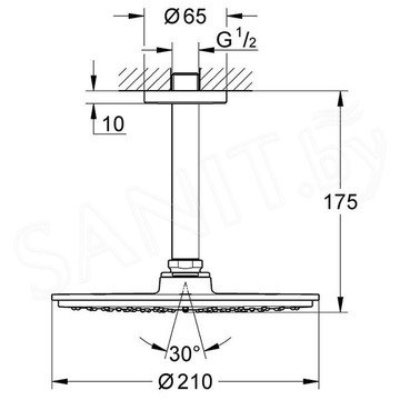 Верхний душ Grohe Rainshower Cosmopolitan 210 26063000